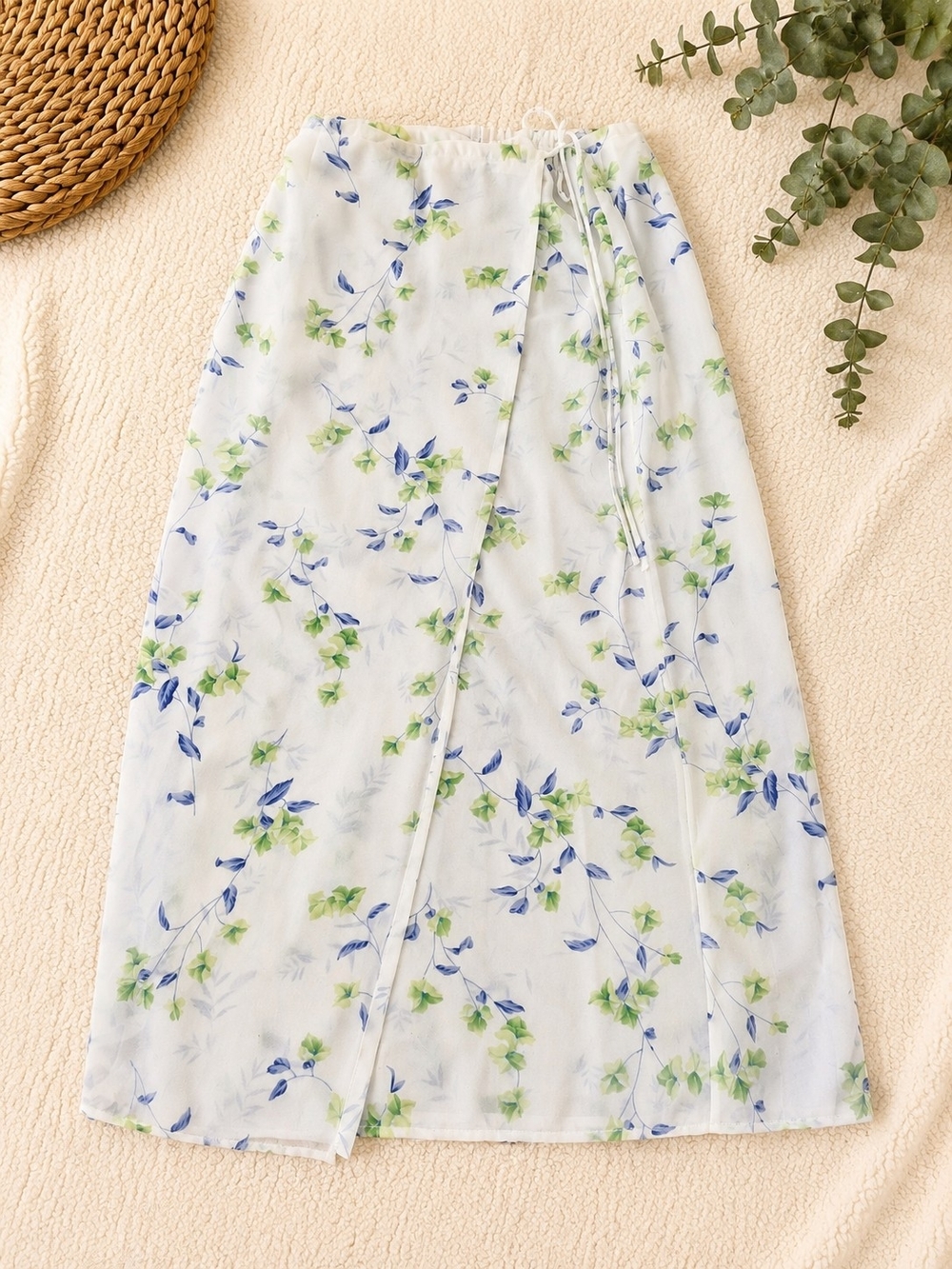 Emma James Floral Wrap Midi Skirt Size 12 Cottagecore